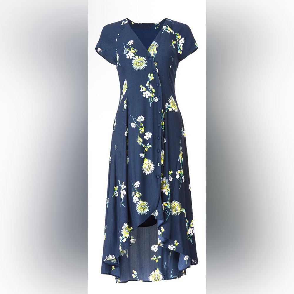Free People Blue Floral High Low Dress